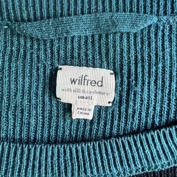 Aritzia Wilfred Silk Cashmere Ribbed Oversize Sweater Size Small - Picture 2 of 6